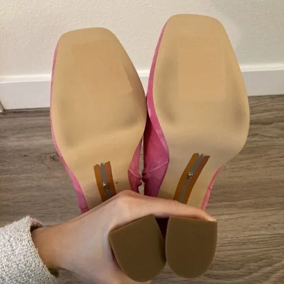 Sam Edelman Pink Jaye Ankle Boots Size 7.5 NEW
