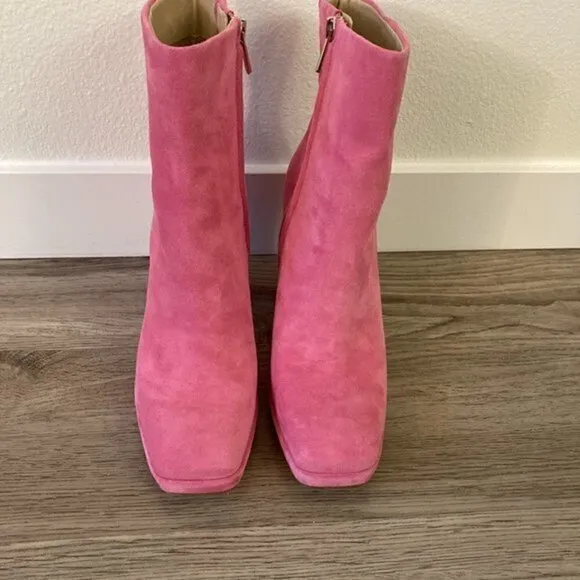 Sam Edelman Pink Jaye Ankle Boots Size 7.5 NEW