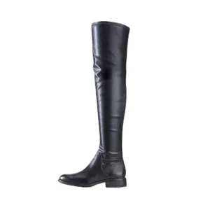 Sam Edelman Remi Knee High Black Leather Lug Sole Boots