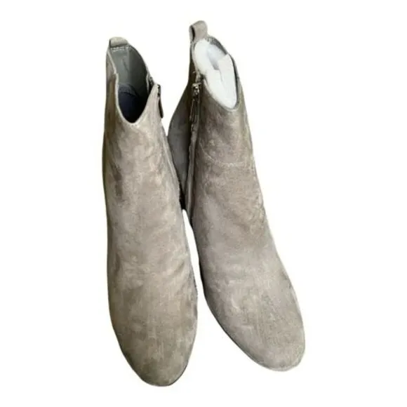 Sam Edelman Sianna Boots Womens Size 10 M Flint Grey Suede Ankle Heels