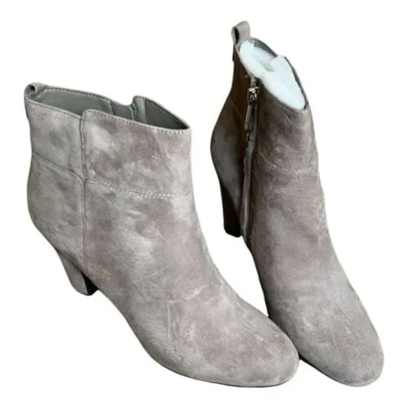 Sam Edelman Sianna Boots Womens Size 10 M Flint Grey Suede Ankle Heels