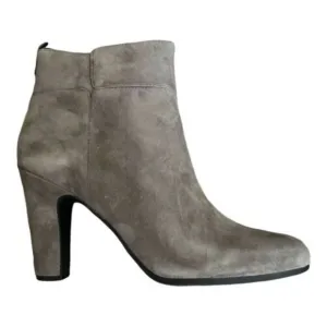 Sam Edelman Sianna Boots Womens Size 10 M Flint Grey Suede Ankle Heels