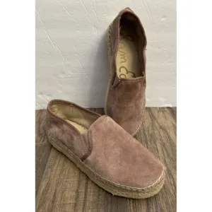 Sam Edelman‎ Size 7.5M Carrin Pink Velvet Espadrille Platform Shoes Comfort