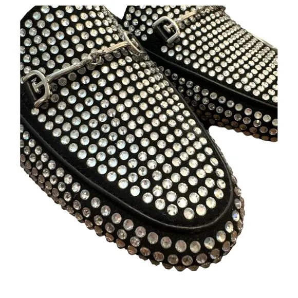 Sam Edelman Slip On Diamond Studded Loraine Horse bit Loafers 5 GLAM Classy