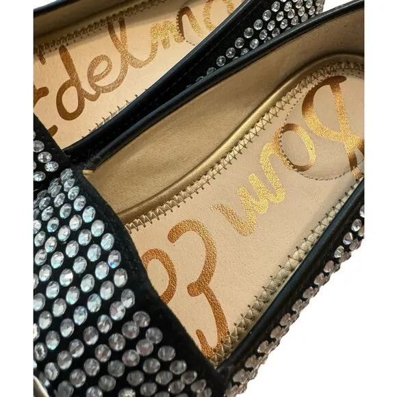 Sam Edelman Slip On Diamond Studded Loraine Horse bit Loafers 5 GLAM Classy