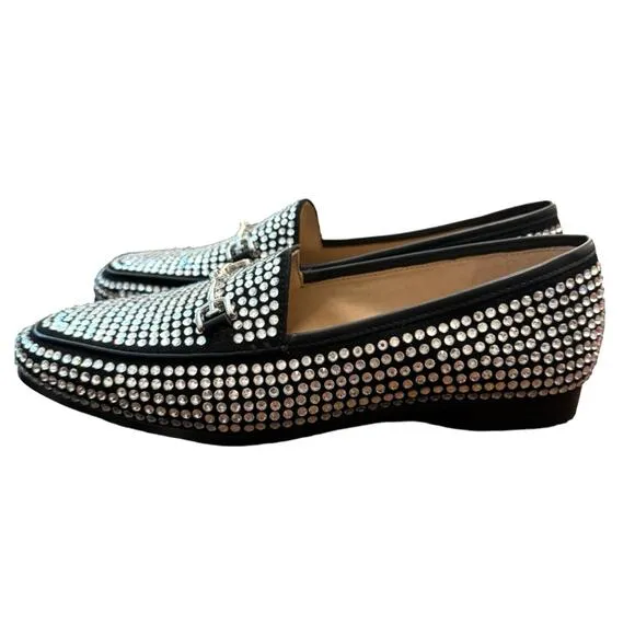 Sam Edelman Slip On Diamond Studded Loraine Horse bit Loafers 5 GLAM Classy