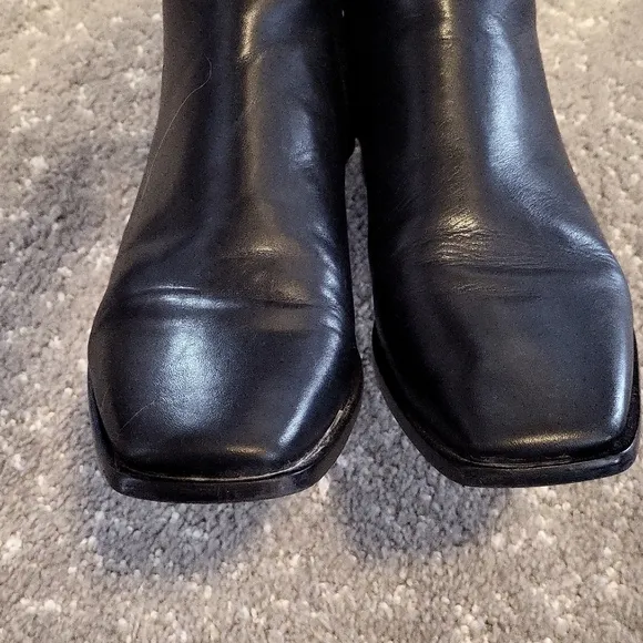 Sam Edelman Thatcher Black Leather Ankle Boots