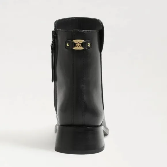 Sam Edelman Thatcher Black Leather Ankle Boots