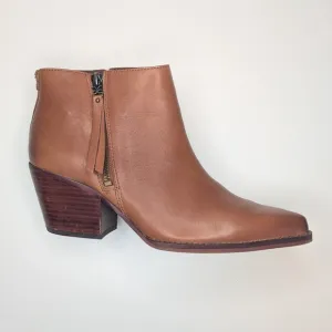 Sam Edelman Trailblazer Walden Leather Ankle Boots Brown Tan Western Size 7.5