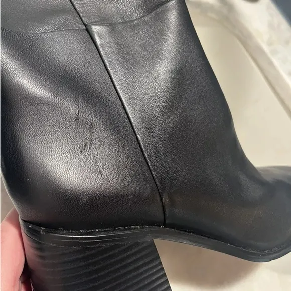 Sam Edelman Wade Boots 10 M Athletic Fit Tall Black Leather Riding Boots-NEW