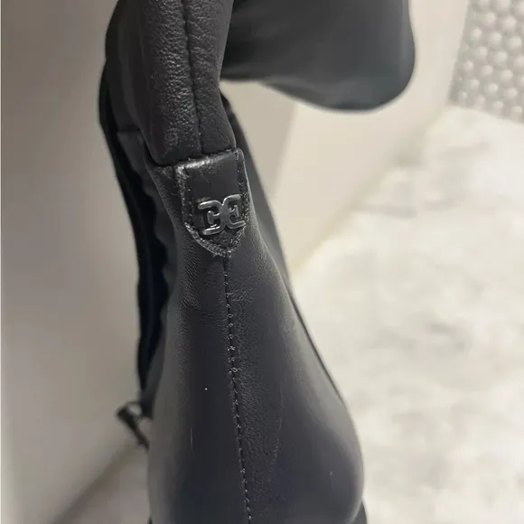 Sam Edelman Wade Boots 10 M Athletic Fit Tall Black Leather Riding Boots-NEW
