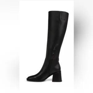 Sam Edelman Wade Boots 10 M Athletic Fit Tall Black Leather Riding Boots-NEW