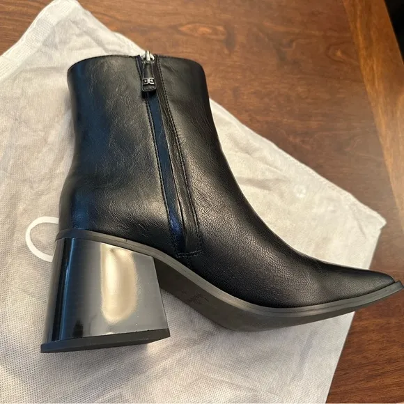 Sam Edelman Winnie Black Leather Boots