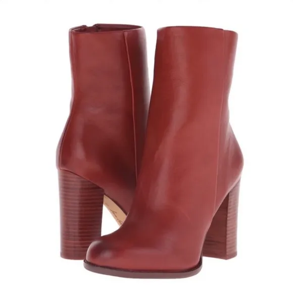 Sam Eldelman size 10, Reyes leather boots Rusty Red