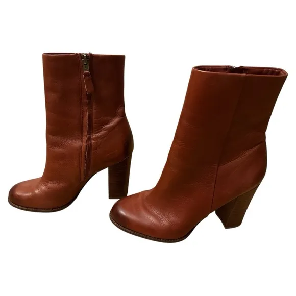 Sam Eldelman size 10, Reyes leather boots Rusty Red