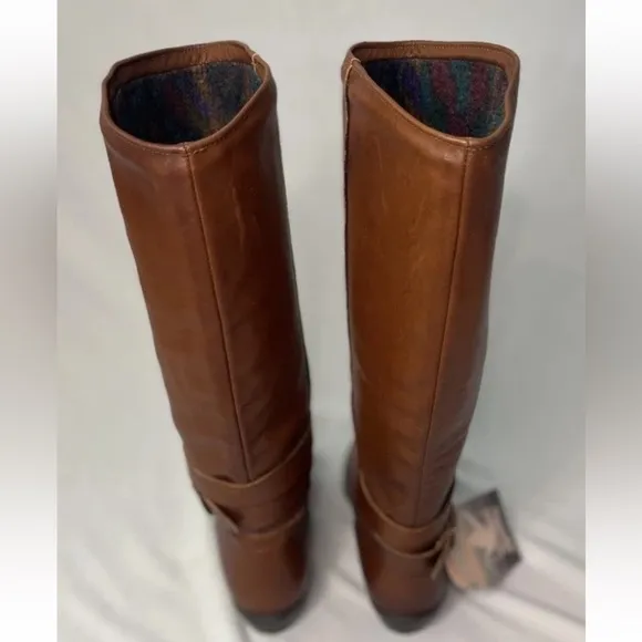 Santana Canada Tall Boots Womens Size 6.5M Brown Leather Brown Pull on NWT