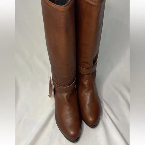Santana Canada Tall Boots Womens Size 6.5M Brown Leather Brown Pull on NWT