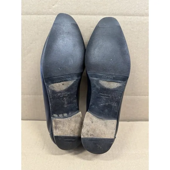 Santoni Black Penny Loafers Slip On Dress Shoes Mens US 11.5 Made in Italy