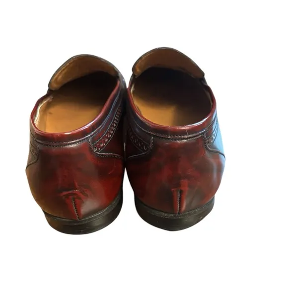 Santoni - Burgundy/Cordovan Tassel Loafers - Size 9 - Made in Italy