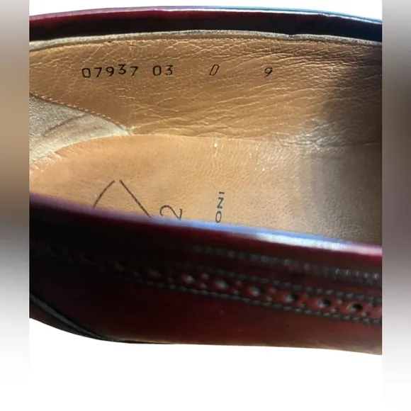 Santoni - Burgundy/Cordovan Tassel Loafers - Size 9 - Made in Italy