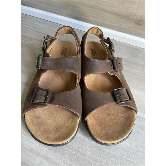 SAS -Bravo - Grizzly Brown Nubuck Leather - Men’s Sandals Size‎ 11.5 Medium