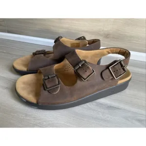 SAS -Bravo - Grizzly Brown Nubuck Leather - Men’s Sandals Size‎ 11.5 Medium