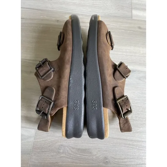 SAS -Bravo - Grizzly Brown Nubuck Leather - Men’s Sandals Size‎ 11.5 Medium
