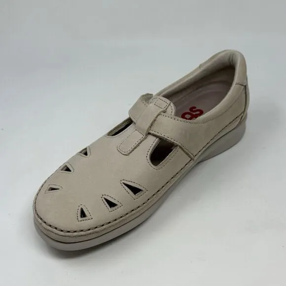 SAS Roamer Shoes Womens 7 M Tan Brown Leather Mary Jane Strap Comfort