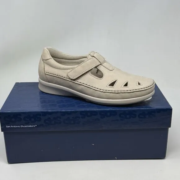 SAS Roamer Shoes Womens 7 M Tan Brown Leather Mary Jane Strap Comfort