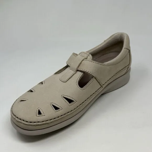 SAS Roamer Shoes Womens 7 M Tan Brown Leather Mary Jane Strap Comfort