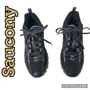 SAUCONY Grid Ramble TR3 Blk/Gry/Teal Womens Comfort Shoes Size 8