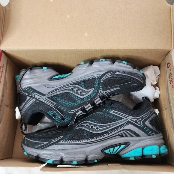 SAUCONY Grid Ramble TR3 Blk/Gry/Teal Womens Comfort Shoes Size 8