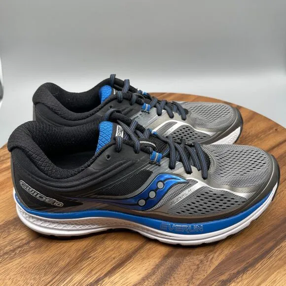 Saucony Guide 10 Shoes Mens Size 8 Gray Blue Running Comfort Sneakers S20351-1