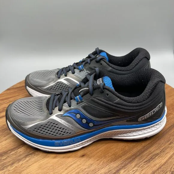 Saucony Guide 10 Shoes Mens Size 8 Gray Blue Running Comfort Sneakers S20351-1
