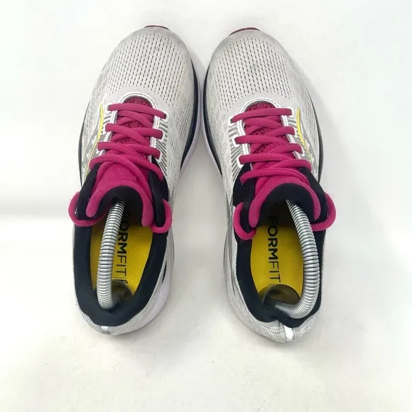 Saucony Guide 14 Athletic Sneaker Wide Grey Silver Pink Womens 8