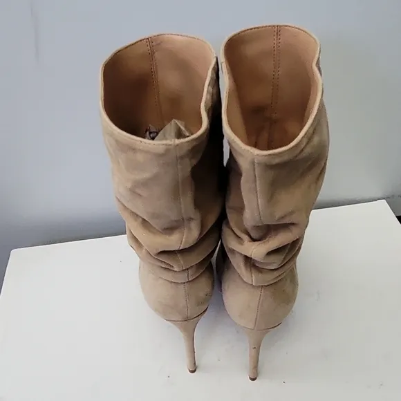 Schutz Ashlee Suede Pointy Toe Heeled Boots - Ashlee