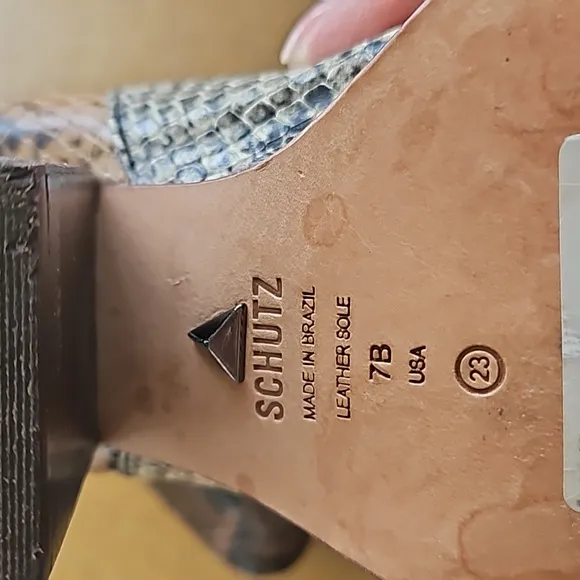 SCHUTZ HAVEN SNEAKSKIN ANKLE BOOTS