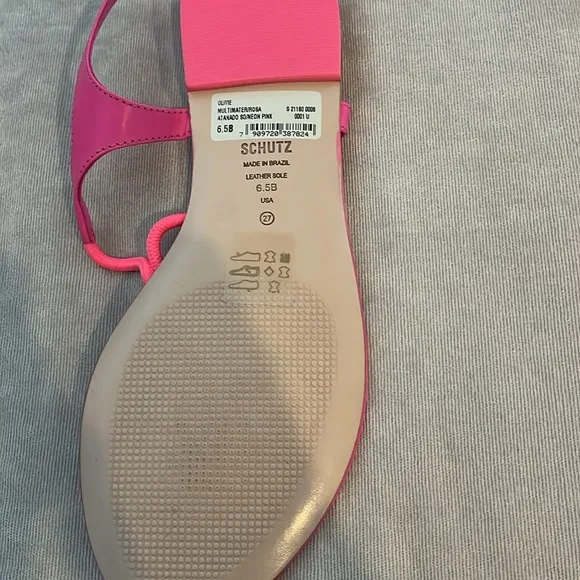 Schutz hot pink leather sandals