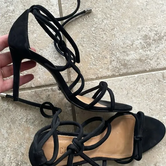 SCHUTZ Nadira Sandals Black Suede