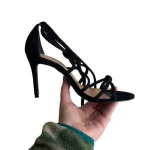 SCHUTZ Nadira Sandals Black Suede