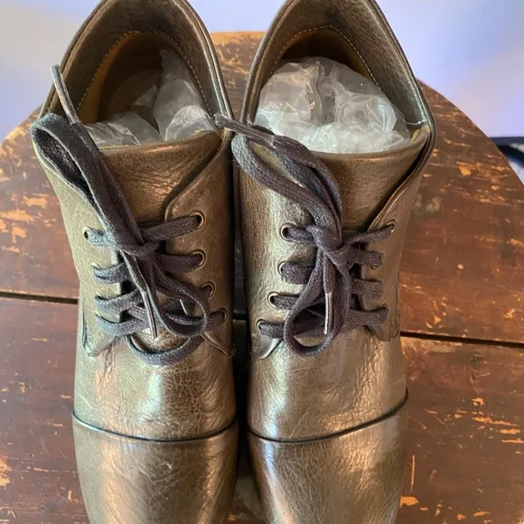 Seal of The Sutro Leather tie ankle boots-excellent condition! Taupe Brown W 10