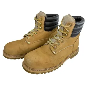 Sears Vintage Construction Work Boots Tan Leather Lug Sole Lace Up Mens size 12