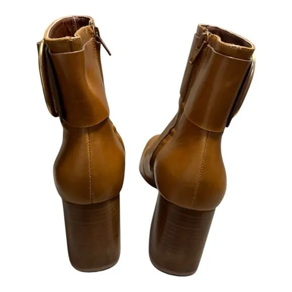 SEE BY CHLOÉ Hopper Leather Ankle Boots Brown size 35 US 5 by Chloe size chart