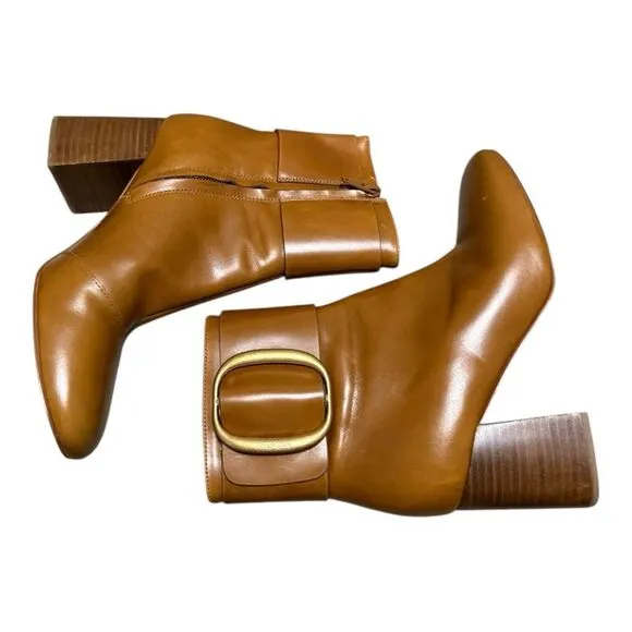 SEE BY CHLOÉ Hopper Leather Ankle Boots Brown size 35 US 5 by Chloe size chart