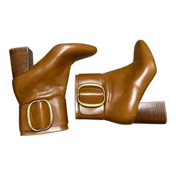 SEE BY CHLOÉ Hopper Leather Ankle Boots Brown size 35 US 5 by Chloe size chart