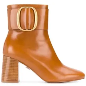 SEE BY CHLOÉ Hopper Leather Ankle Boots Brown size 35 US 5 by Chloe size chart