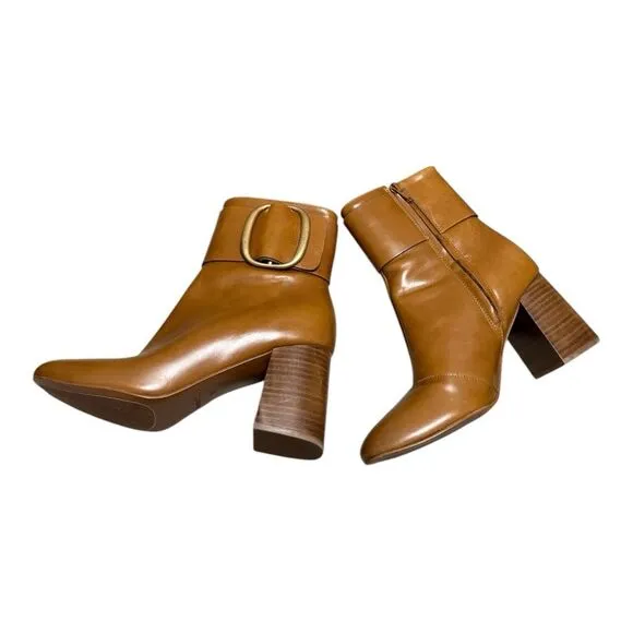 SEE BY CHLOÉ Hopper Leather Ankle Boots Brown size 35 US 5 by Chloe size chart