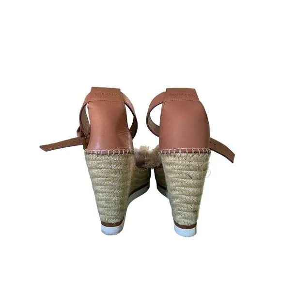 See by Chloe' Glyn Wedge Platform Sandals Fringed Size 9