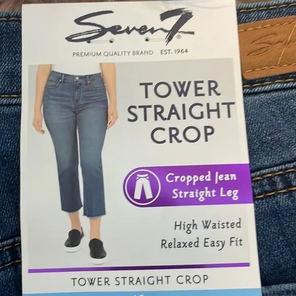 Seven 7 jeans straight crop size 10