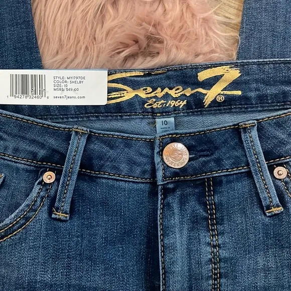 Seven 7 jeans straight crop size 10